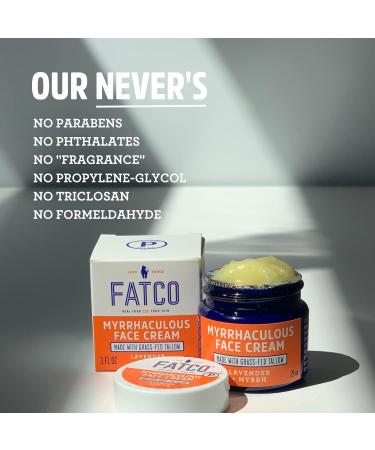 FATCO Organic Myrrhaculous Anti-Aging Face Cream with Tallow & Myrrh - Lavender + Myrrh (1 oz) | Natural Moisturizer for Youthful Skin - Buy Online on GoSupps.com