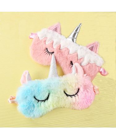 Y_Luck 5 Pcs Cartoon Sleeping Mask for Girls - Soft Plush Eye Cover for Kids, Teens, and Women - Perfect for Plane Travel, Nap, and Night Sleeping - Buy Online on GoSupps.com