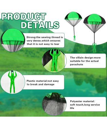 12 Pieces Parachutist Toy Set | Outdoor Hand-Throw Parachute Toys for Kids | Perfect Birthday Party Favors - Buy Online on GoSupps.com
