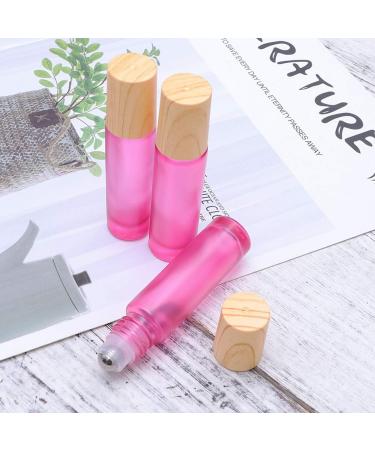 10pcs 10ml Glass Essential Oil Roller Bottles with Stainless Steel Balls and Wooden Lids - Perfect for Aromatherapy | International Shipping Available - Buy Online on GoSupps.com