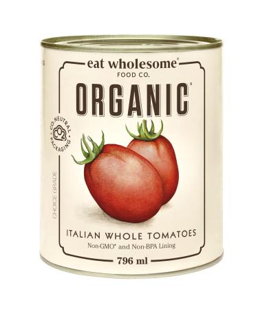 Eat Wholesome Organic Italian Whole Tomatoes 796 ml (Pack of 12)