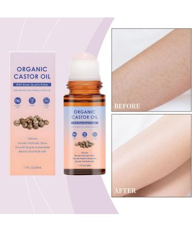 Castor oil Organic castor oil 50 ml cold pressed and unrefined deep hydration and smoothing moisturizing soothing for face hair skin body care scalp oil 3 pieces 3PC - Buy Online on GoSupps.com