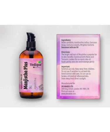 VEDIQUE Remedies Manjistha Plus Oil - Soothing & Relaxing Relief | Fast Acting All-Natural Oil | 100ml | International Shipping - Buy Online on GoSupps.com