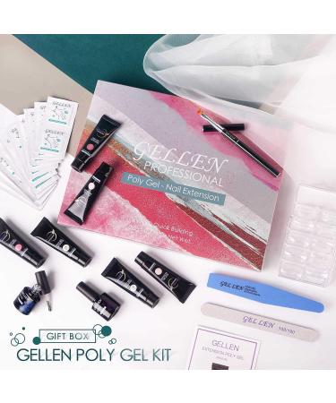 GELLEN Poly Nail Gel Kit - 6 Colors Extension Set for Acrylic Nails | Manicure Tools & Technician Starter Gift for Women - Buy Online on GoSupps.com