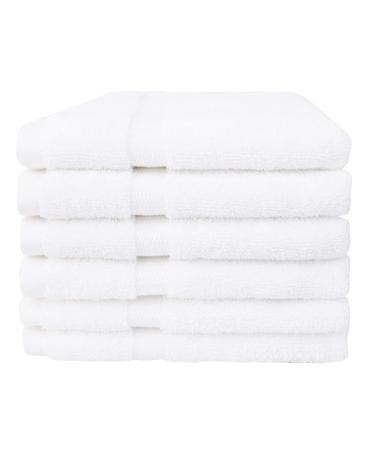 Everplush Classic Hotel Towels 6 Pack Terry Washcloths White White 6 Pack Terry Washcloths - Buy Online on GoSupps.com