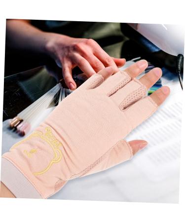 Healeved 1 Pair Manicure Gloves Anti Protective Gloves for Manicure Nail Uv Gloves Uv Gloves for Gel Nail Lamp Nail Art Accessory Uv Nail Gloves Nail Supplies Cotton Pink Thin Section - Buy Online on GoSupps.com