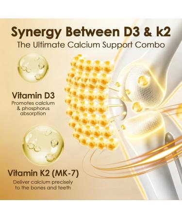 NATURE TARGET Vitamin D3 K2 High-Potency 10 000 IU D3 100 mcg K2(MK-7) Supplement with MCT Most Absorbable Synergy Formula Supports Bone Calcium & Immune Health 120 Capsules 120 Count (Pack of 1) - Buy Online on GoSupps.com