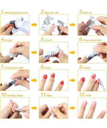 Sularpek 100 Pcs Foil Nail Wraps with Pre-attached Cotton Pads - Nail Foil Aluminium Remover for Gel Nails - Manicure and Pedicure Nail Art Cleaner - Buy Online on GoSupps.com