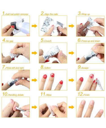 Sularpek 100 Pcs Foil Nail Wraps for Acrylic/UV/Gel Polish Removal - Lint Free Pads Included - Buy Online on GoSupps.com