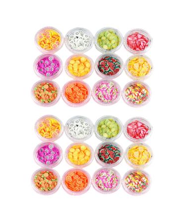 Milisten 2 Sets Mini 3D Fruit Slices Nail Art Decorations for Slime Craft Nail Art And Face Decoration