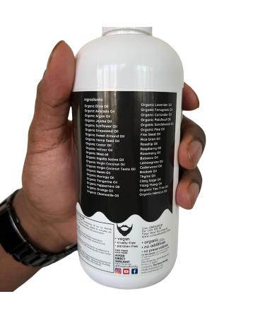 CRISAN Beard Oil for Men - 16 oz Organic Strengthening Conditioner - Handcrafted in the USA for Softer Smoother Moisturized Beards - International Shipping Available - Buy Online on GoSupps.com