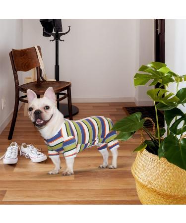 Tony Hoby Dog Suit for Men & Women - Soft Cotton Striped 4-Leg Overall in Blue & White for Comfortable Sleep - Buy Online on GoSupps.com