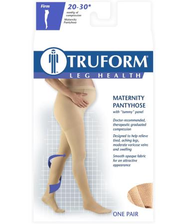 Buy Truform Maternity Compression Pantyhose 20-30 mmHg with Tummy Support - Beige Medium (1757BG-M) | International Shipping Available - Buy Online on GoSupps.com