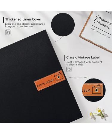 Popotop Large Self Adhesive Photo Album - DIY Scrapbook 60 Pages - Gifts for Mom, Family, Baby, Wedding - Metal Pen Included - 13x12.6 - Black - Buy Online on GoSupps.com