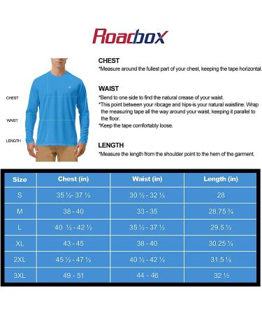 Roadbox Men's UPF 50+ UV Sun Protection Long Sleeve Fishing Shirt - Campanula Blue - Large - Buy Online on GoSupps.com