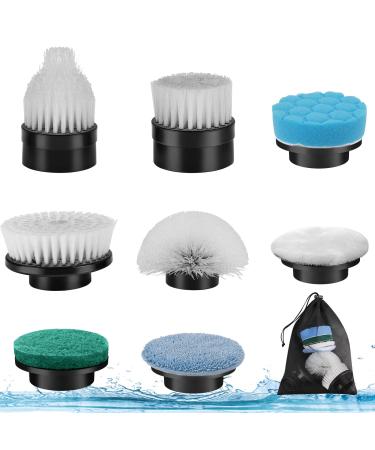 Myteaworld Brushes Heads 8 Interchangeable Brush Heads & Organizer Mesh Bag