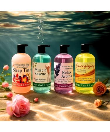 Nature Skin Shop Energizing Shower Gel - Sixteen Ounces - Aromatherapy Body Wash with Spicy Orange & Ginger for a Natural Morning Boost - Sulfate-Free - Buy Online on GoSupps.com