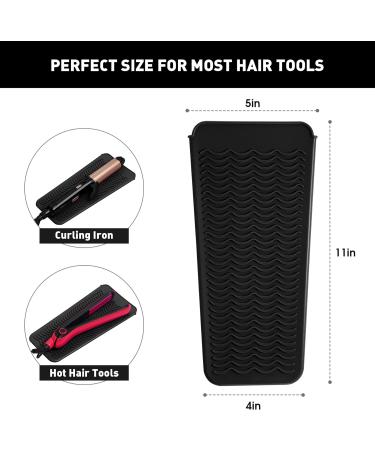 ZAXOP Silicone Heat-Resistant Mat Pouch for Hot Hair Tools (Black) - Buy Online on GoSupps.com