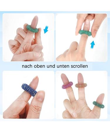 Acupressure Rings Set for Stress Relief & Massage - 10 Piece Finger & Wrist Massage Device for All Ages - Buy Online on GoSupps.com