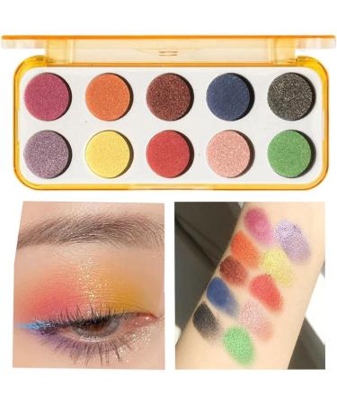 Eyeshadow Palette 10 Shades Eye Shadow Pallets for Women | Matte Shimmer Eyeshadow Pallet Long Lasting Make up Eye Shadows Cosmetics Kit for Women Hondony 02# Pearl Disc - Buy Online on GoSupps.com