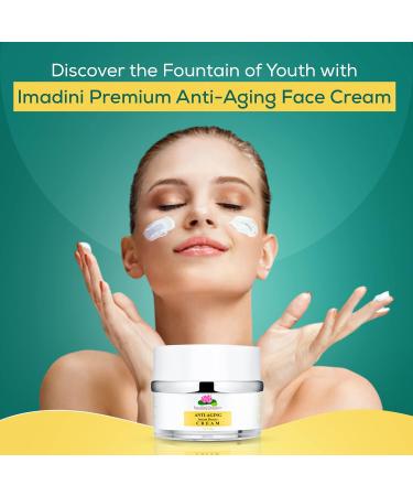 Imadini Premium Anti-Aging Face Cream | Reduces Wrinkles Dark Spots & Fine Lines | Organic & Herbal Ingredients | Neck Firming & Sun Spot Treatment - Buy Online on GoSupps.com