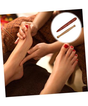 Gleavi Wooden Acupuncture Rod (2x3pcs) | Foot Massage Roller & Body Massager | Wood Massage Device for Pain Relief & Wellness - Buy Online on GoSupps.com