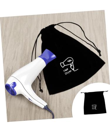 LALADEFIEE 2 Pcs Hair Dryer Storage Bag Wallet Hair Dryer Organizer Travel Jewelry Bag Make Black Flannel - Buy Online on GoSupps.com
