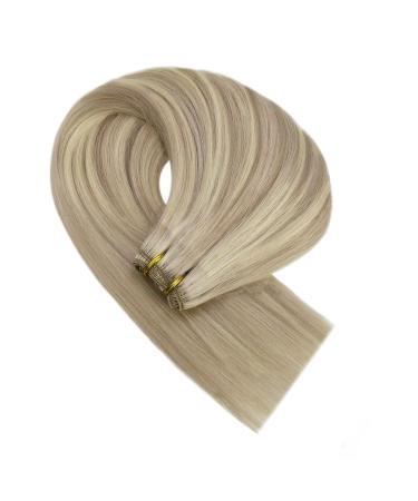 Youngsee Real Hair Extensions - Ash Blond 45cm Tressen Smooth Hair Pasting 100g #18/613 Perfect for Stunning Str hnchen! - Buy Online on GoSupps.com