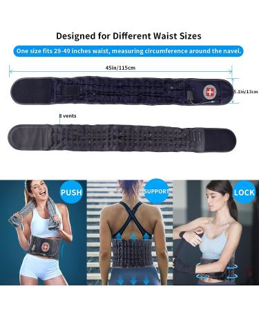 6xigouma Decompression Back Belt - Lumbar Support for Lower Back Pain Relief - Fits Waist Size 29-49 Inches (Blue) - Buy Online on GoSupps.com