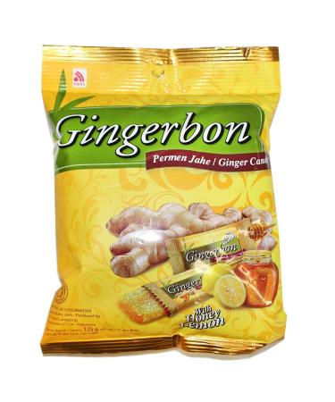 [5x 125g] AGEL Origin Ginger Candy with Honey and Lemon Flavor / HONEY LEMON Natural