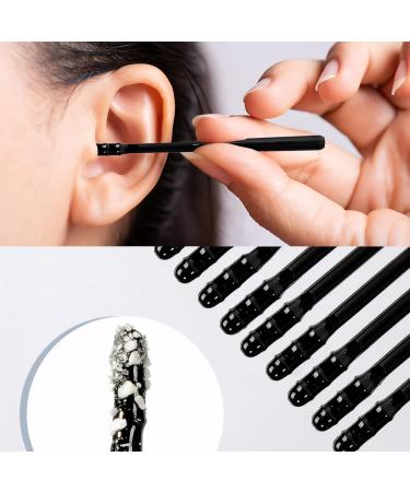 100PCS Sticky Ear Wax Remover Disposable Adhesive Ear Digging Stick Earwax Removal Swabs Safe and Portable Suitable for Children and Adults (Black) - Buy Online on GoSupps.com