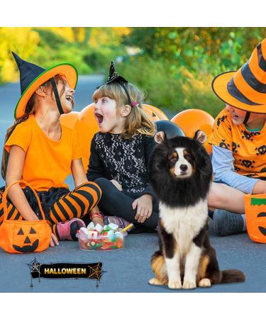 Vivifying Lion Mane Dog Costume - Adjustable Halloween Wig with Ears for Medium & Large Dogs (Black) - Buy Online on GoSupps.com