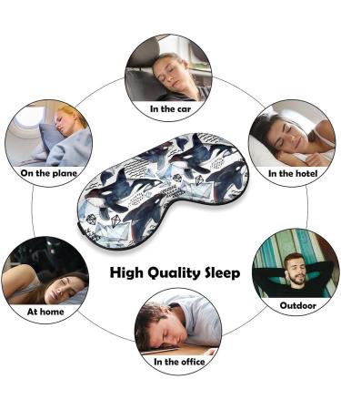 Killer Whale Sleep Mask - Adjustable Eye Cover for Men and Women - Blocks Light for Night, Travel, and Nap - Buy Online on GoSupps.com