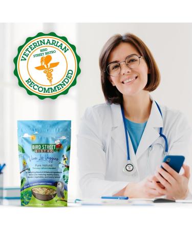 Bird Street - Parrot Food - Parakeet Food - Cockatiel Food - Cooks in 3-15 min w/ Natural & Organic Grains - Legumes - Non-GMO Fruits, Vegetables, & Health Orientated Spices  - 14 OZ - Buy Online on GoSupps.com