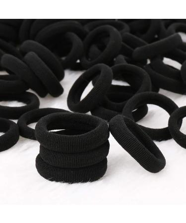 200PCS Mini Seamless Black Baby Hair Bands for Girls - Soft Toddler Hair Ties/Ponytail Holders 1 Inch Diameter - Buy Online on GoSupps.com