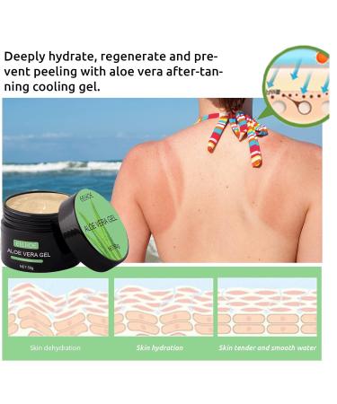 Domality 2pcs Shine Brown Tanning Gel & Aloe Vera Gel Set Tanning Accelerator Cream for Outdoor Sun and Sunbeds Dark Tanning Gel & After Sun Care Set for Achieve Natural Healthy Tan Skin - Buy Online on GoSupps.com