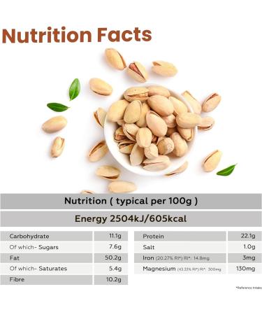Zeina Jumbo Pistachios 1kg - Roasted Salted Gluten-Free & Vegan Snack - Buy Online on GoSupps.com