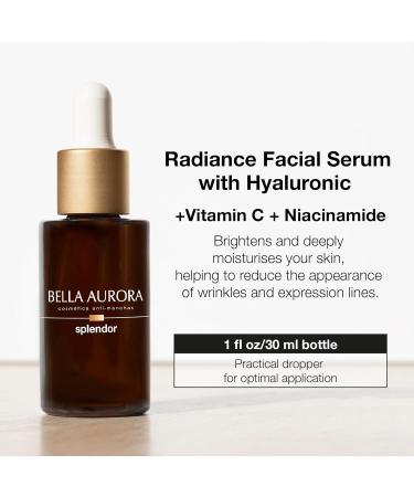 Bella Aurora Labs Bella Aurora Splendor Vitamin C + Hyaluronic Acid + Niacinamide Radiance and Antioxidant Serum AntiAging Serum in Ampoules AntiImperfections AntiWrinkles 30ml dropper - Buy Online on GoSupps.com