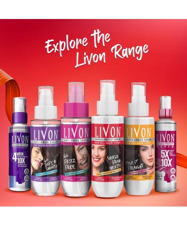 Livon Damage Protect Serum | Unisex Heat Protection Up to 250 C | 2X Less Hair Breakage | 100ml - Buy Online on GoSupps.com