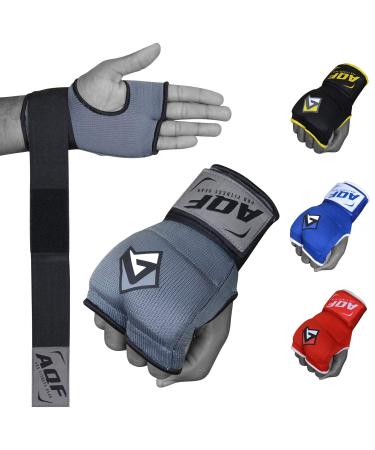 AQF boxes inner gloves boxing bandages bandages boxing boxing gloves gel padded elastic wrist bandages 100cm long 2 fingers for punching bag training martial arts & mma gray m