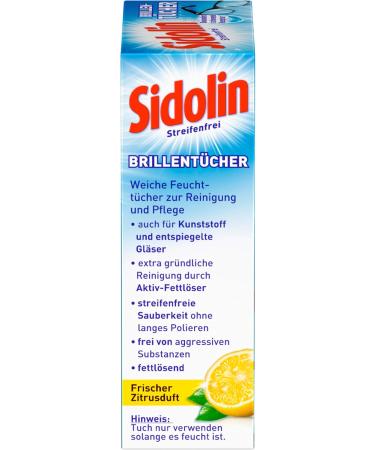 Sidolin Glasses Cleaning Towels - 40 Moist Lint-Free Towels for Effortless Screen & Glass Cleansing | Perfect for On-the-Go - Buy Online on GoSupps.com