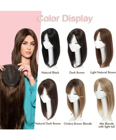 18 Ombre Brown Blonde Hair Topper for Women - Natural Straight Hair Piece for Thinning Hair - Extra Volume, Super Soft Feel - Buy Online on GoSupps.com