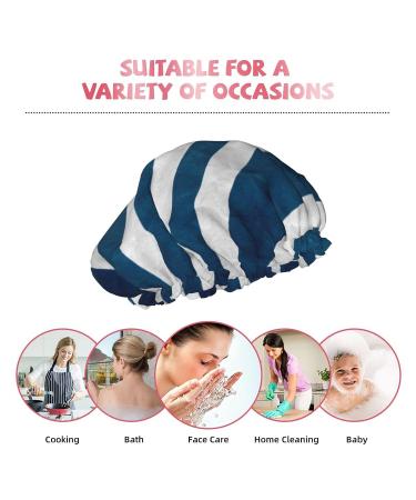 Greek Flag Printed Waterproof Shower Cap for Women - Fits All Head Sizes and Hair Textures - Buy Online on GoSupps.com