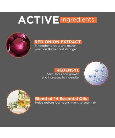 BEARDHOOD Onion Hair Oil with Redensyl for Hair Growth Mineral Oil & Paraben Free 3.3 Ounce/100ML - Buy Online on GoSupps.com