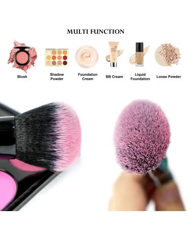 15pcs Black Kabuki Makeup Brushes Set with Case - Portable Foundation, Eyeshadow, Concealer, Lash and Blush Brush Kit - Buy Online on GoSupps.com