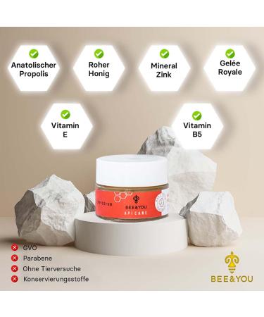 Shop Bee & You Propolis Ointment Moisturizer 15ml Natural Skin Relief with Vitamins B5 & E Gel e Royale Honey & Mineral Zinc for All Skin Types - Buy Online on GoSupps.com