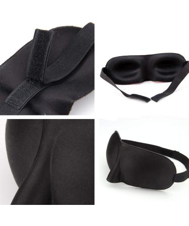 Glamza 3D Black Sleeping Padded Eye Mask - 1 Unit | Comfortable & Restful Sleep Guaranteed - Buy Online on GoSupps.com