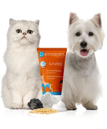 Sunfree |Mineral sun protection for pets |Moisturizing protection for dogs and cats |UVA/UVB protection |Non -fat formula |Ideal for sensitive skin and light fur colors