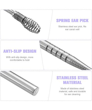 10pcs Stainless Steel Spiral Earwax Remover Set - 360 Spiral Cleaning Tool - Buy Online on GoSupps.com