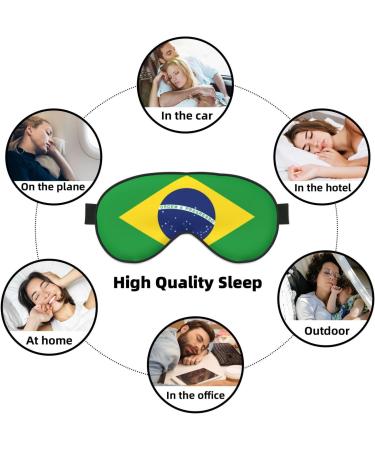 Brazilian Flag Soft Eye Mask - Comfortable Light Blocking Sleep Mask for Side Sleepers | Relaxing Pressure-Free Eyewear - Buy Online on GoSupps.com